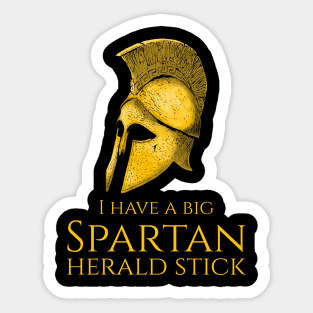 Spartan herald stick - Lysistrata Sticker
